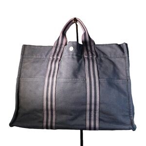 Hermes Fourre Tout Black Series Cotton Tote MM